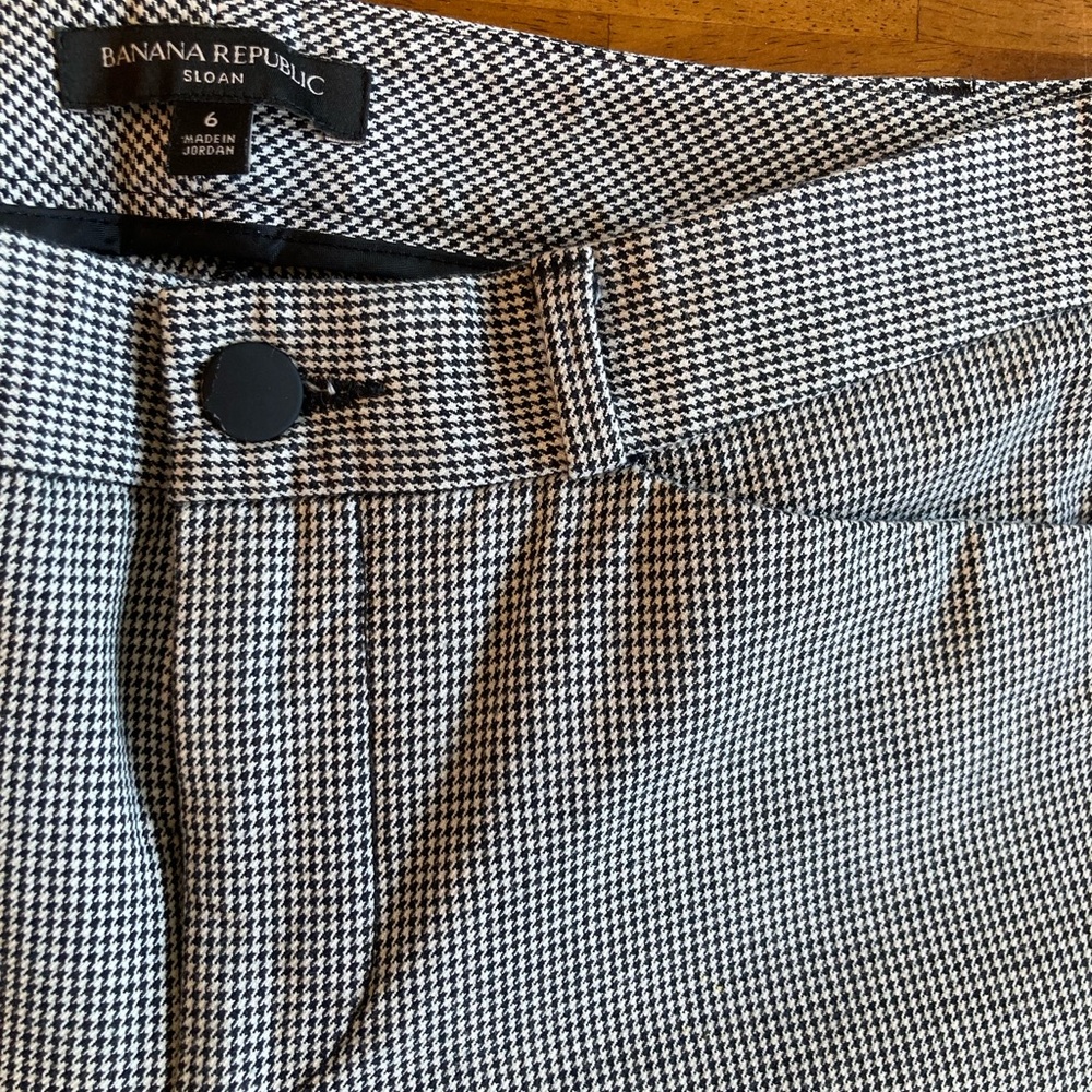 Banana Republic Sloan Black and White Pants